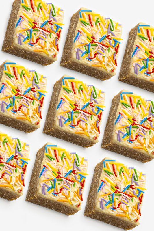 9 x Sprinkles and White Chocolate Fudge Flapjack